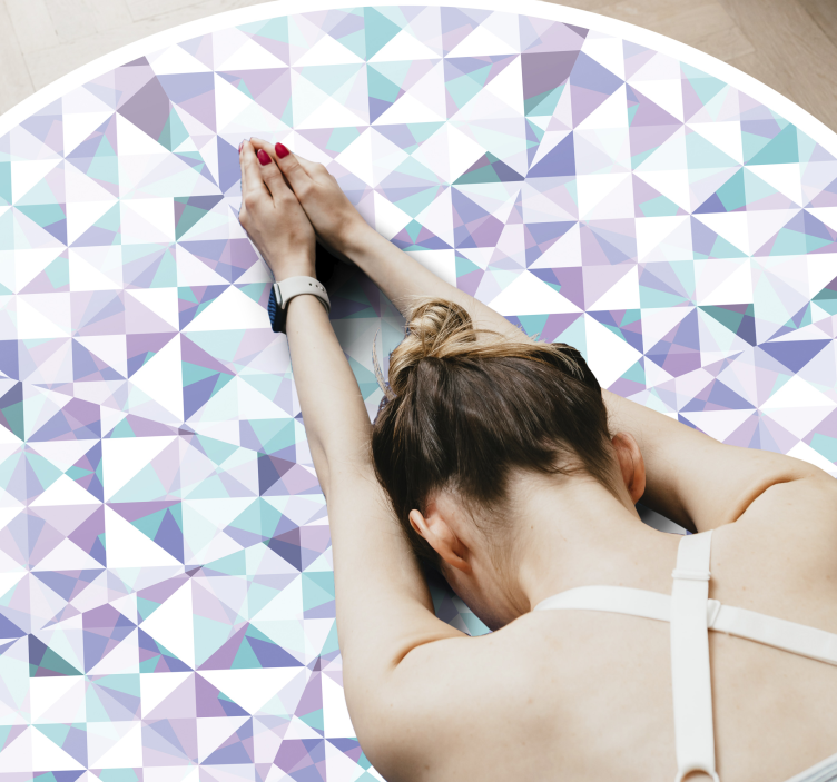 Dywan winylowy wzór geometryczny geometryczny kalejdoskop - TenStickers