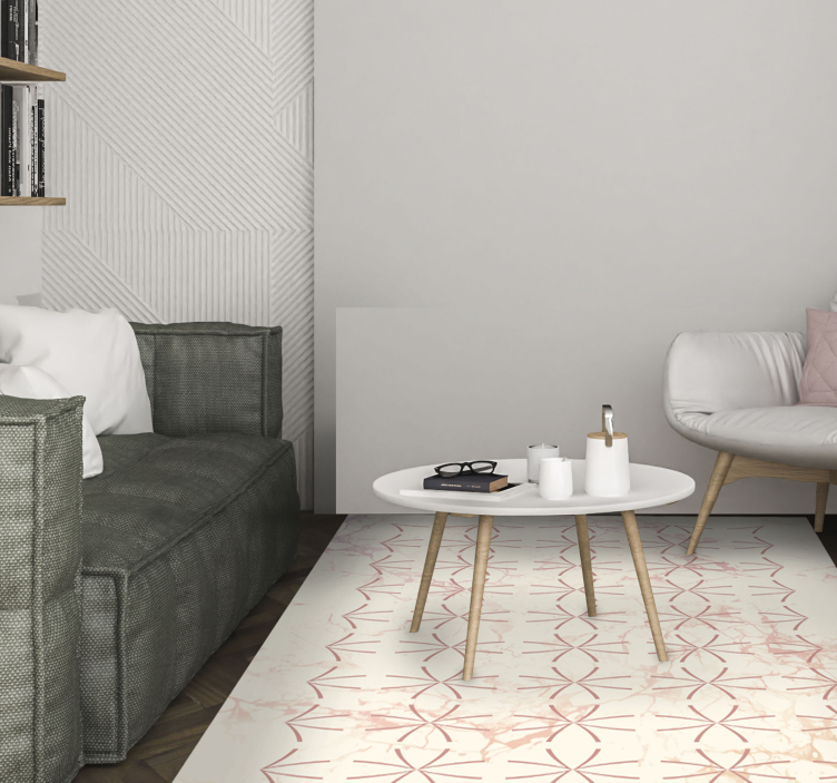 Dywan winylowy do salonu geometryczny wzór gwiazdy - TenStickers