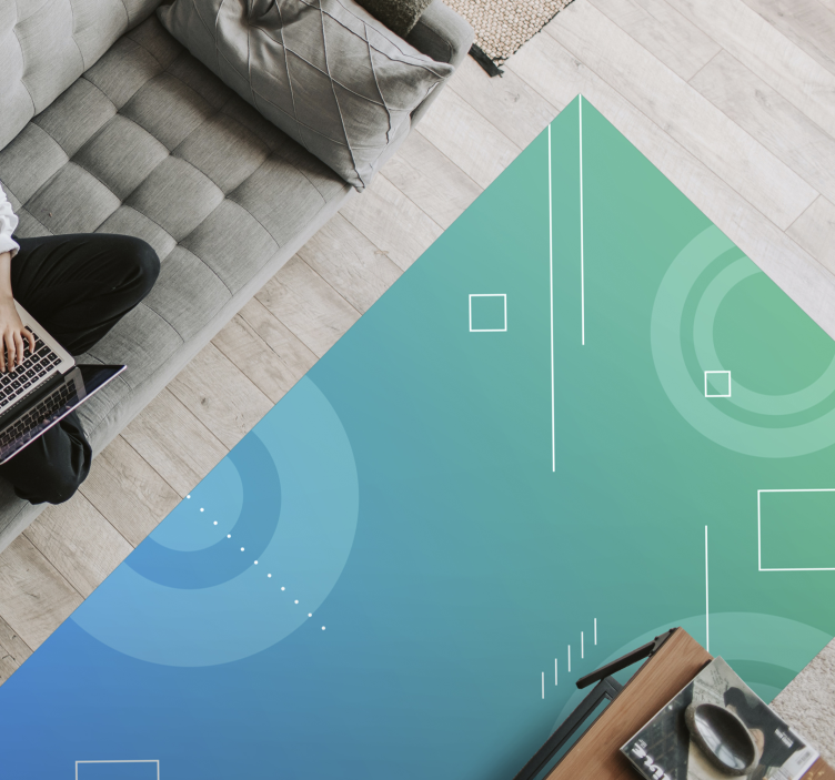 Dywan winylowy wzór geometryczny gradient abstrakcyjny - TenStickers