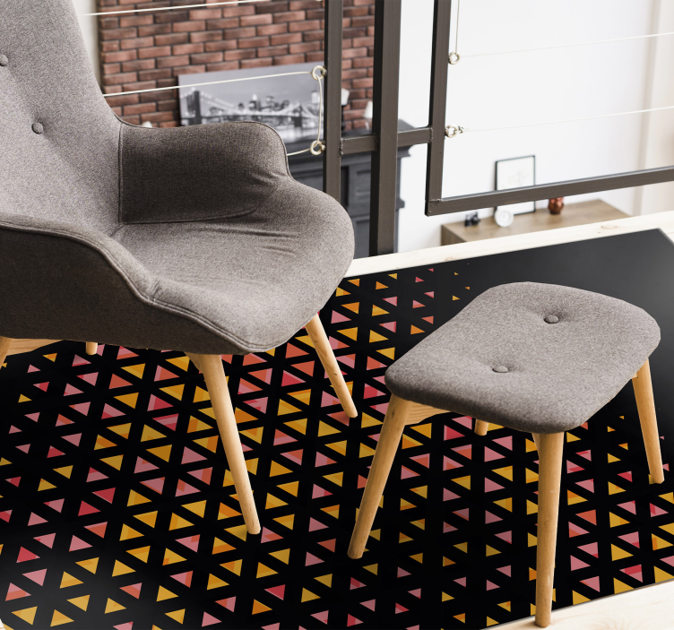 Dywan winylowy wzór geometryczny gradient trójkątny - TenStickers