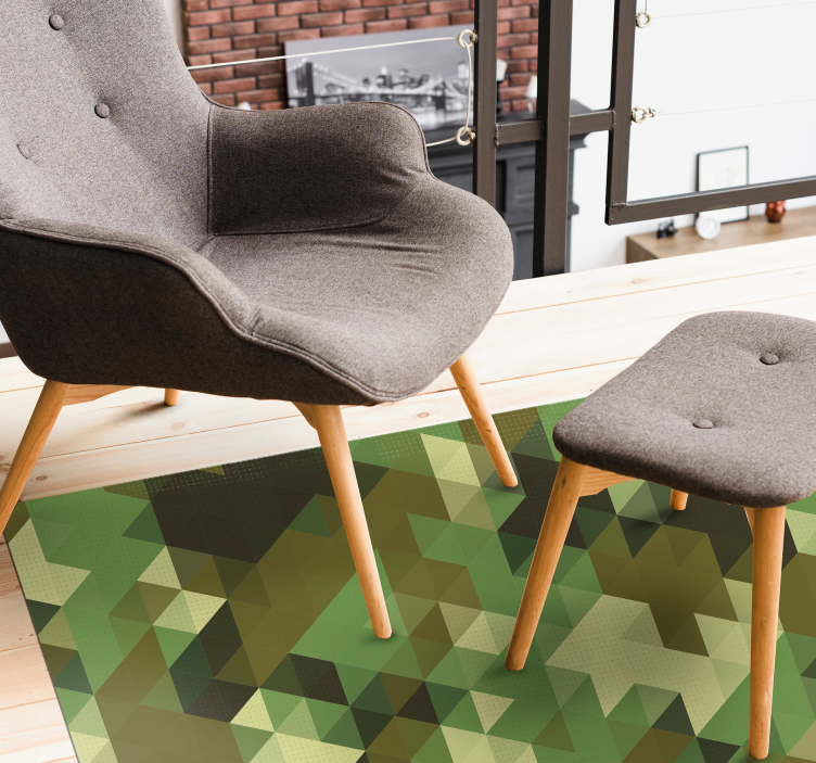 Dywan winylowy wzór geometryczny kamuflaż geometryczny - TenStickers