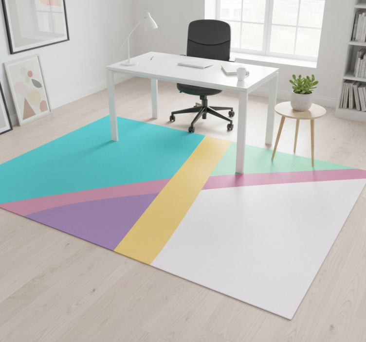 Dywan winylowy wzór geometryczny kolorowe bloki tła - TenStickers