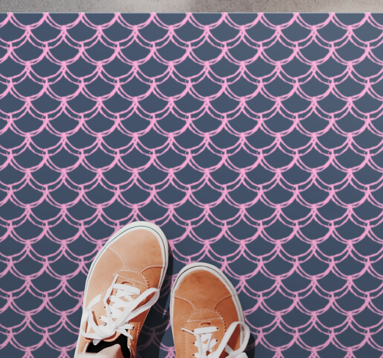 Dywan winylowy wzór geometryczny koncepcja fali - TenStickers