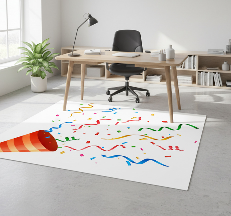 Dywan winylowy wzór geometryczny konfetti na uroczystości - TenStickers
