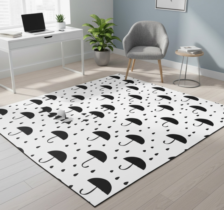 Dywan winylowy wzór geometryczny konfetti w krople deszczu - TenStickers