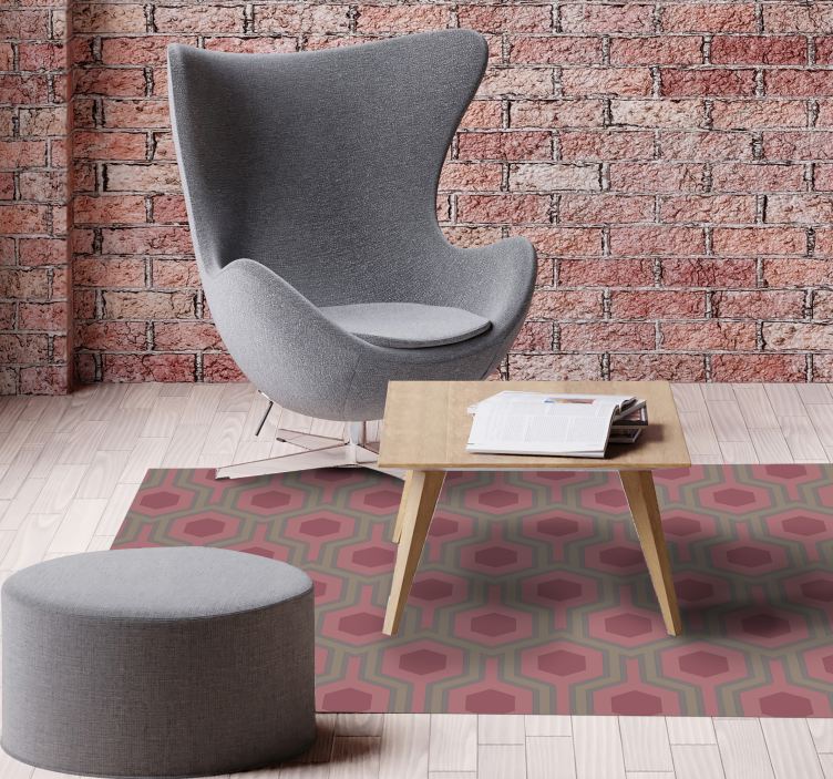 Dywan winylowy wzór geometryczny konfiguracja plastra miodu - TenStickers