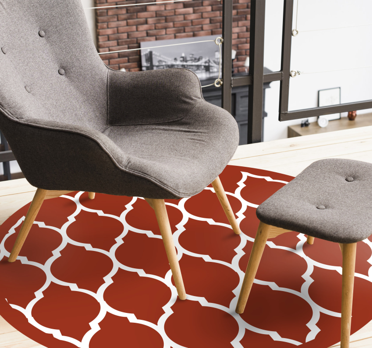 Dywan winylowy wzór geometryczny krata geometryczna - TenStickers