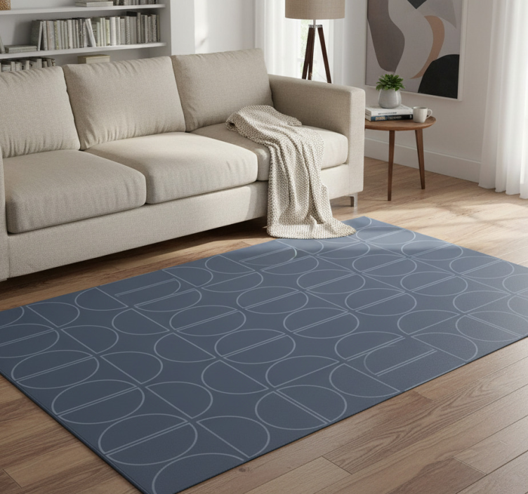 Dywan winylowy wzór geometryczny krzywa symetrii rascha - TenStickers