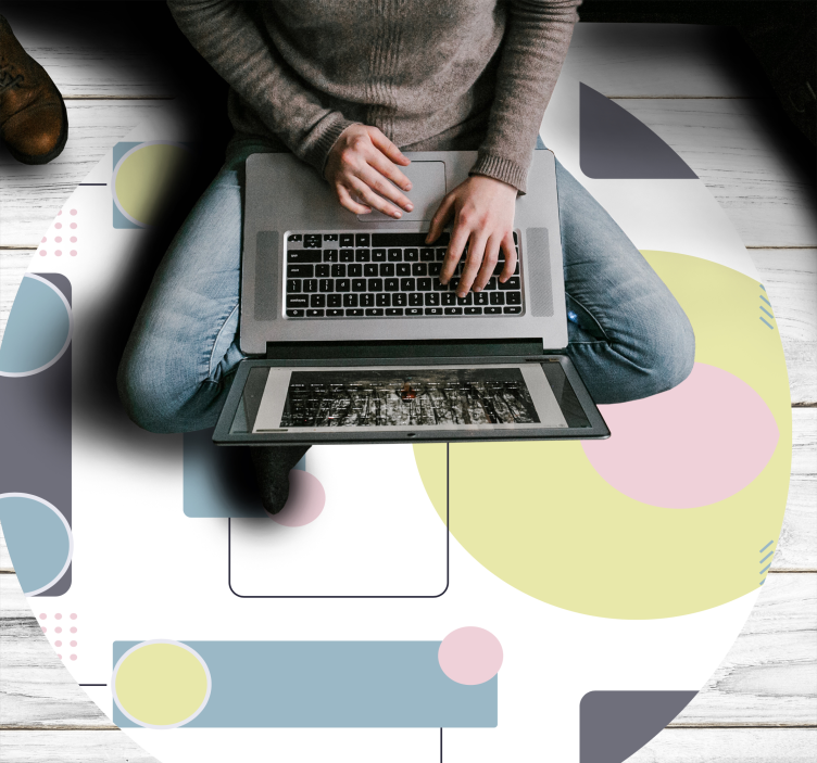 Dywan winylowy wzór geometryczny kształty abstrakcyjne - TenStickers