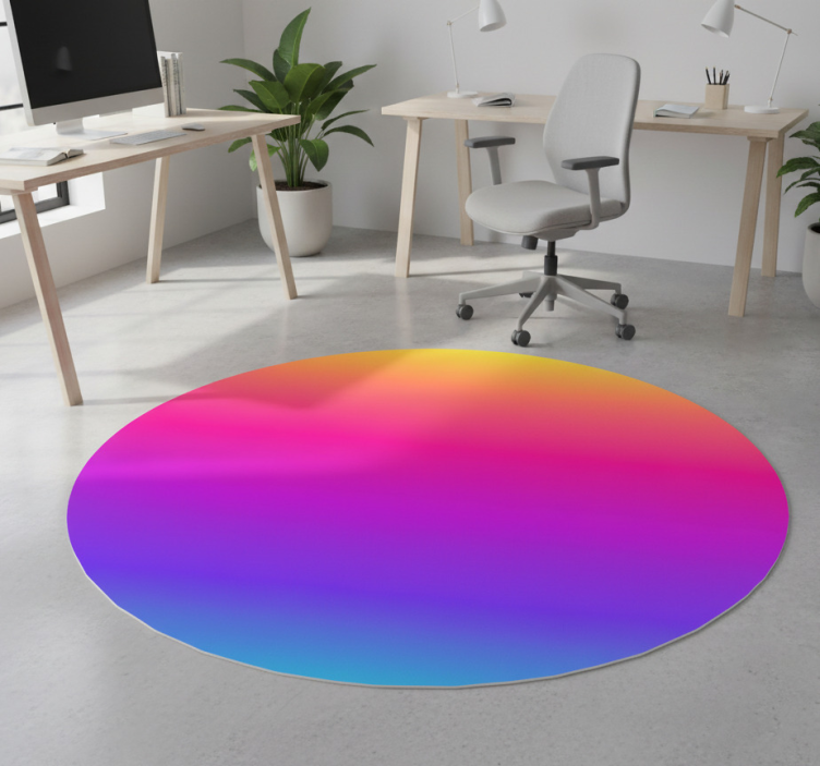 Dywan winylowy wzór geometryczny płynny gradient kolorowy - TenStickers