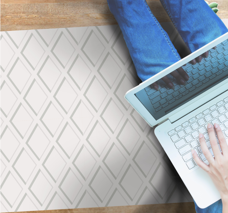 Dywan winylowy wzór geometryczny pomysł diamentowy - TenStickers