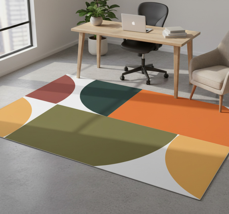 Dywan winylowy wzór geometryczny sztuka abstrakcyjna - TenStickers