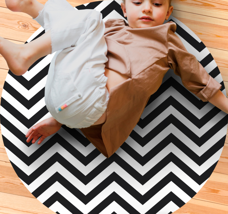 Dywan winylowy wzór geometryczny w motyw zygzakowy - TenStickers