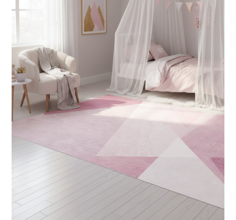 Dywan winylowy wzór geometryczny w pastelowym turkusie - TenStickers