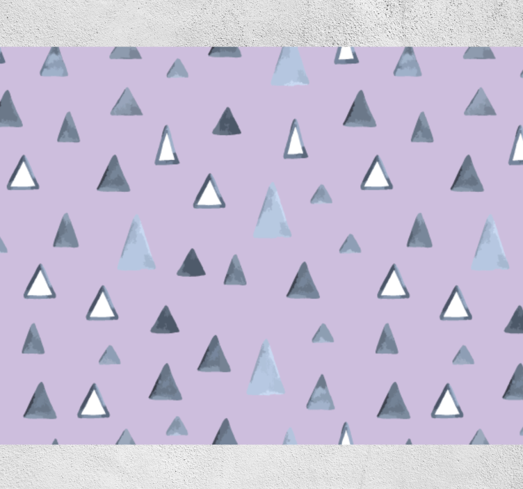 Dywan winylowy wzór geometryczny w warstwy trójkątów - TenStickers