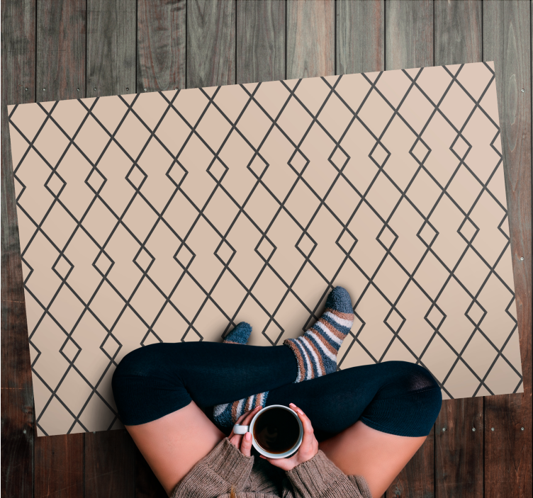 Dywan winylowy wzór geometryczny wdzięczny motyw diamentowy - TenStickers