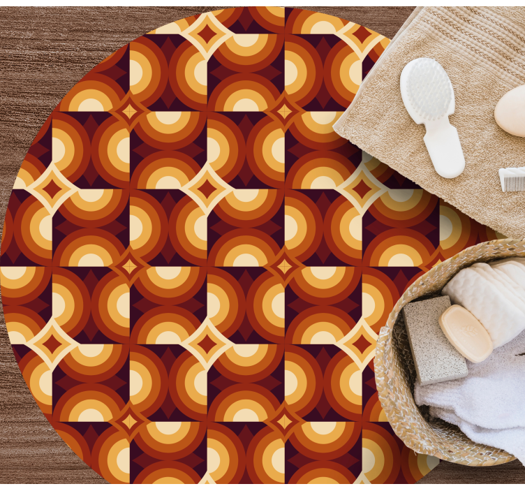 Dywan winylowy wzór geometryczny wzór okręgów - TenStickers
