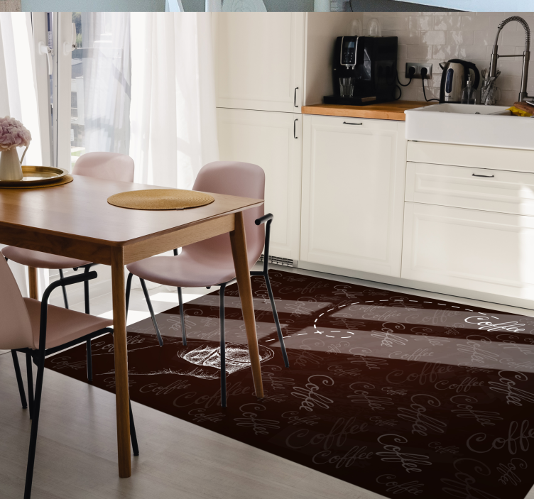 Dywan winylowy Wzór kawowy - TenStickers