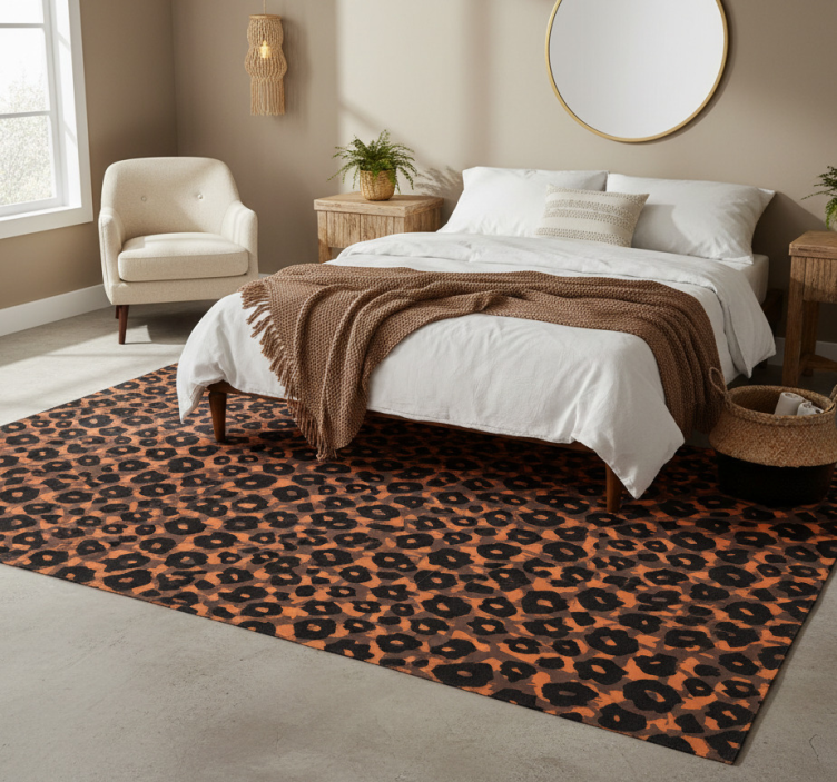 Dywan winylowy wzór zwierzęcy imitacja lamparta kalahari - TenStickers