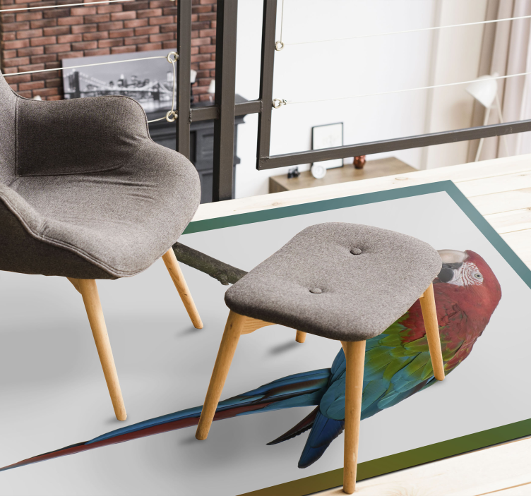 Dywan winylowy zwierzęta kolorowa ara - TenStickers