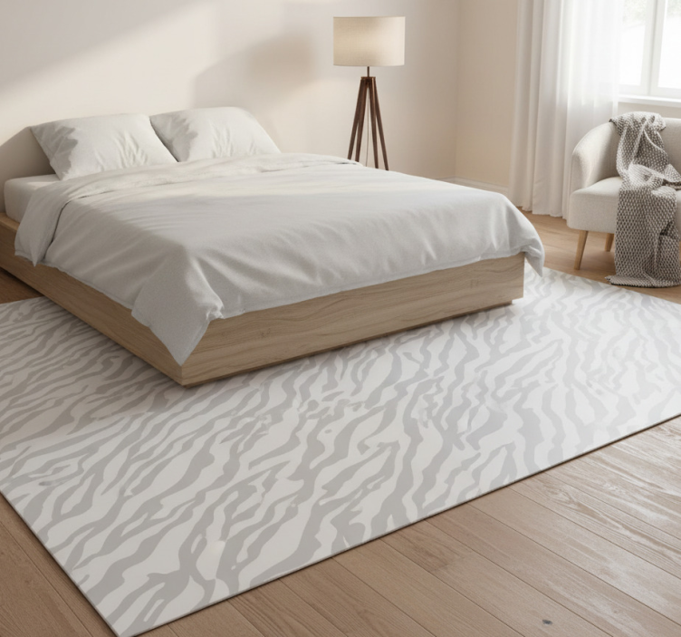 Dywan winylowy wzór zwierzęcy szary wzór zebry - TenStickers