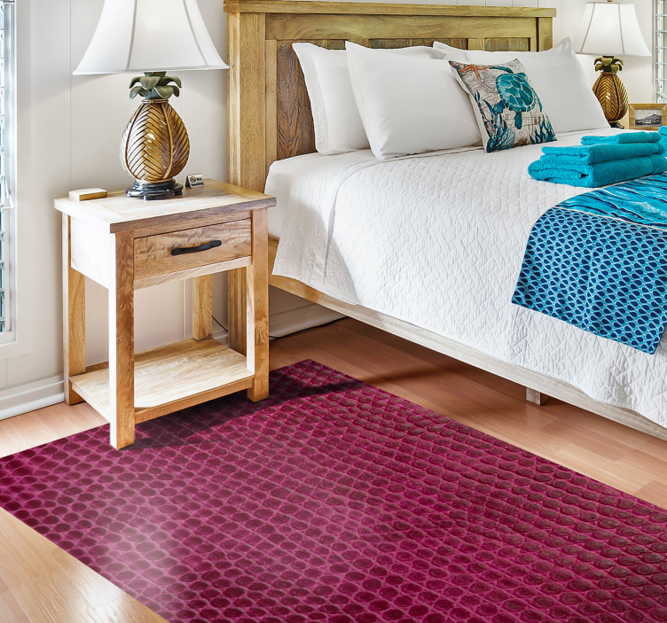 Dywan winylowy wzór zwierzęcy tkanina w odcieniu czerwonym - TenStickers