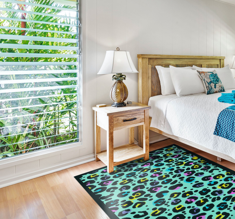 Dywan winylowy wzór zwierzęcy w kolorowe cętki - TenStickers