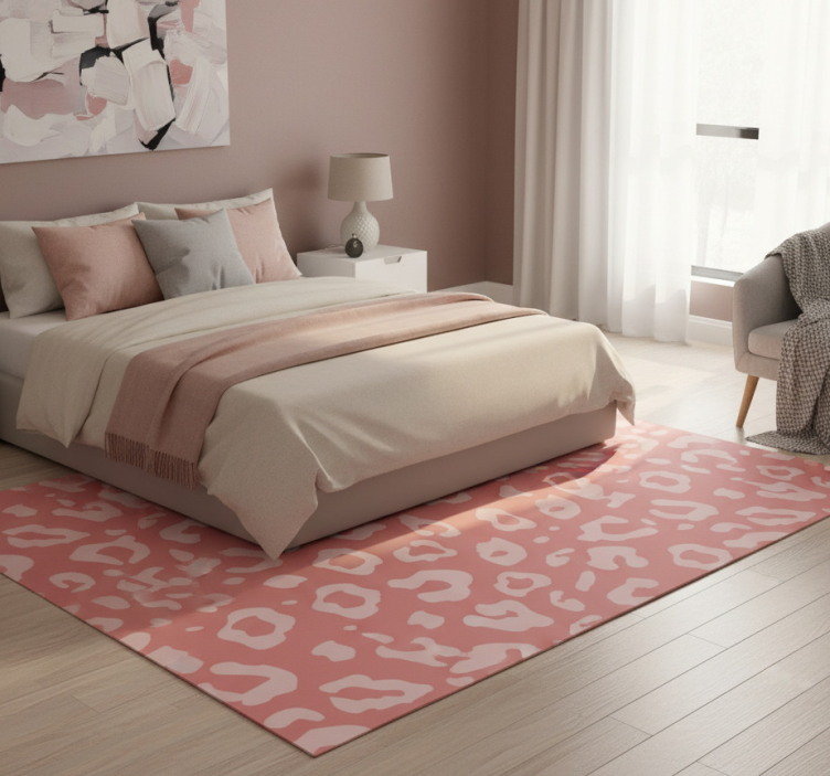 Dywan winylowy wzór zwierzęcy tekstura różowej pantery - TenStickers