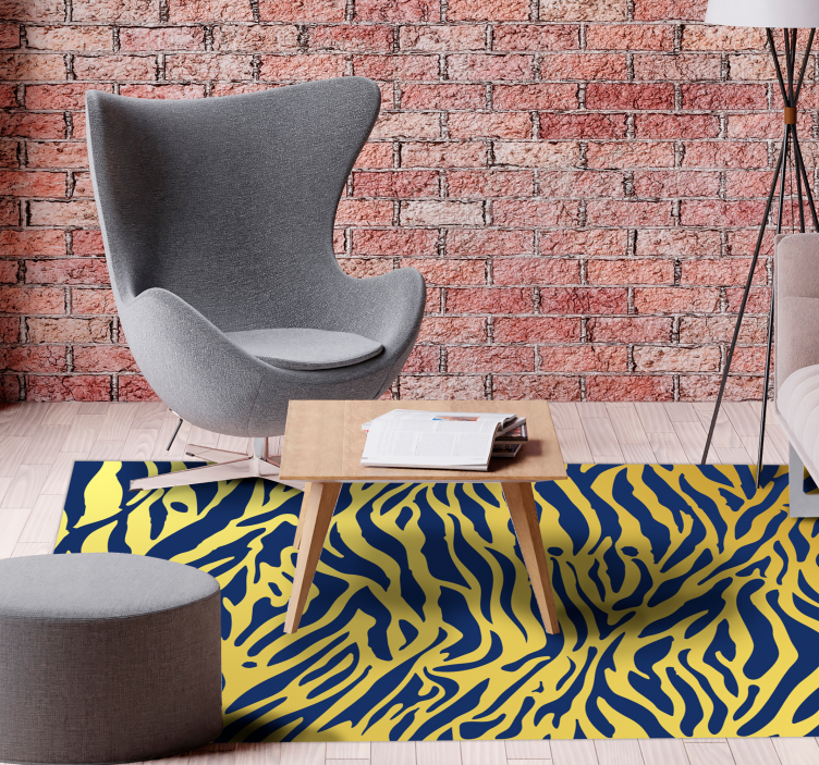 Dywan winylowy wzór zwierzęcy w paski zebry - TenStickers