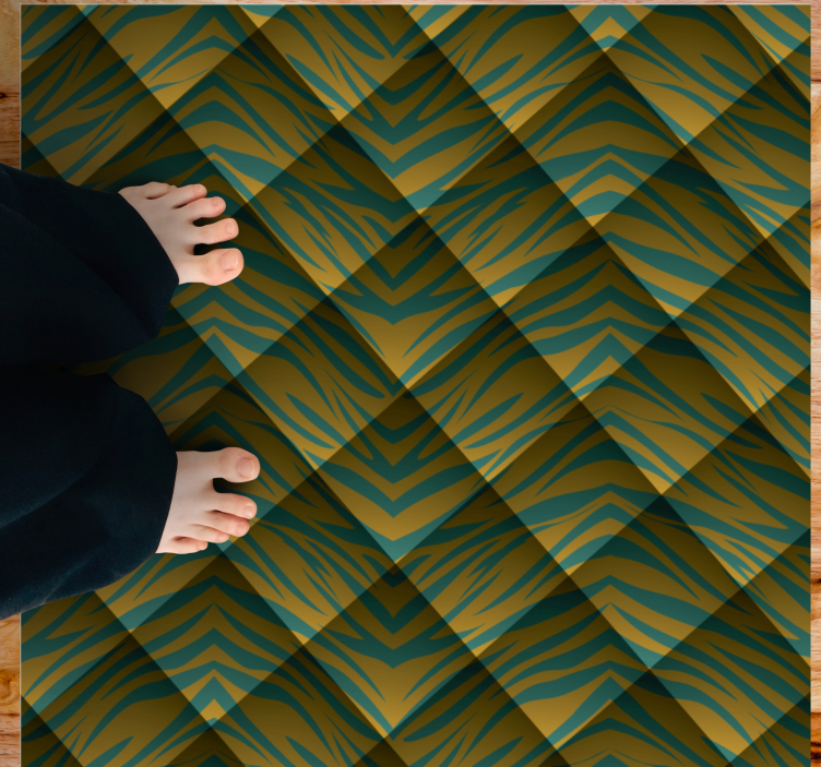 Kwadratowy dywan winylowy Zebra druku abstrakcyjne tło - TenStickers