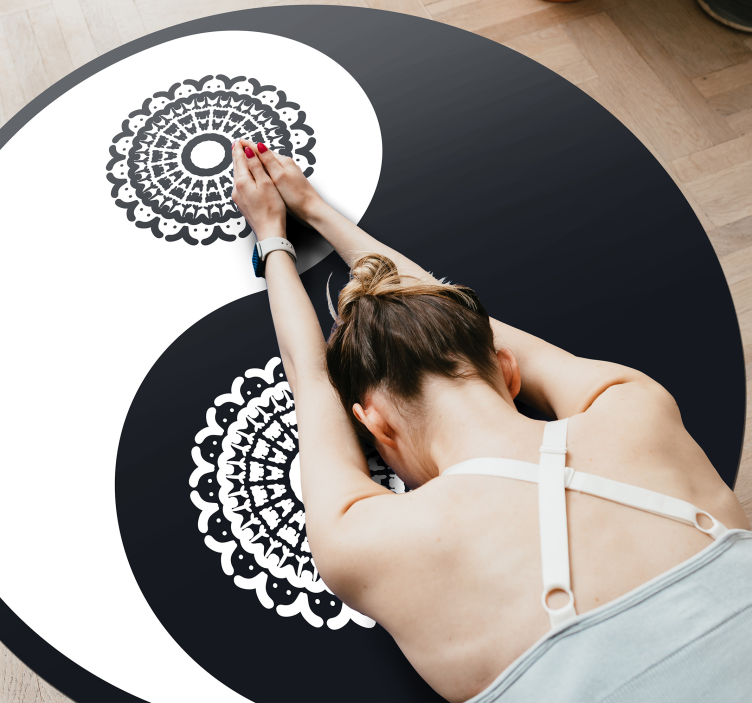 Dywan winylowy do salonu Ying Yang - TenStickers