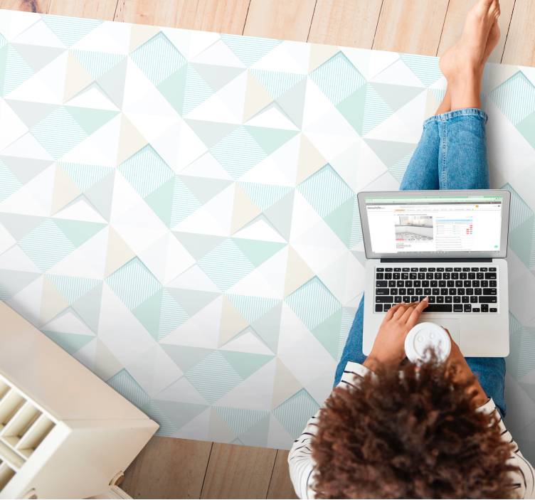 Dywan winylowy z geometrycznym wzorem - TenStickers