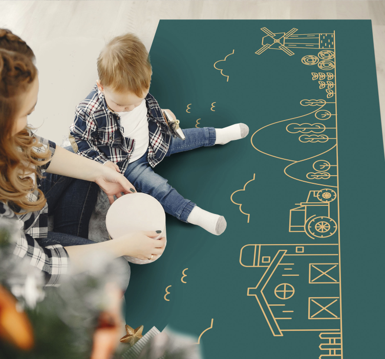 Dywan winylowy z grą edukacyjna gra rolnicza - TenStickers