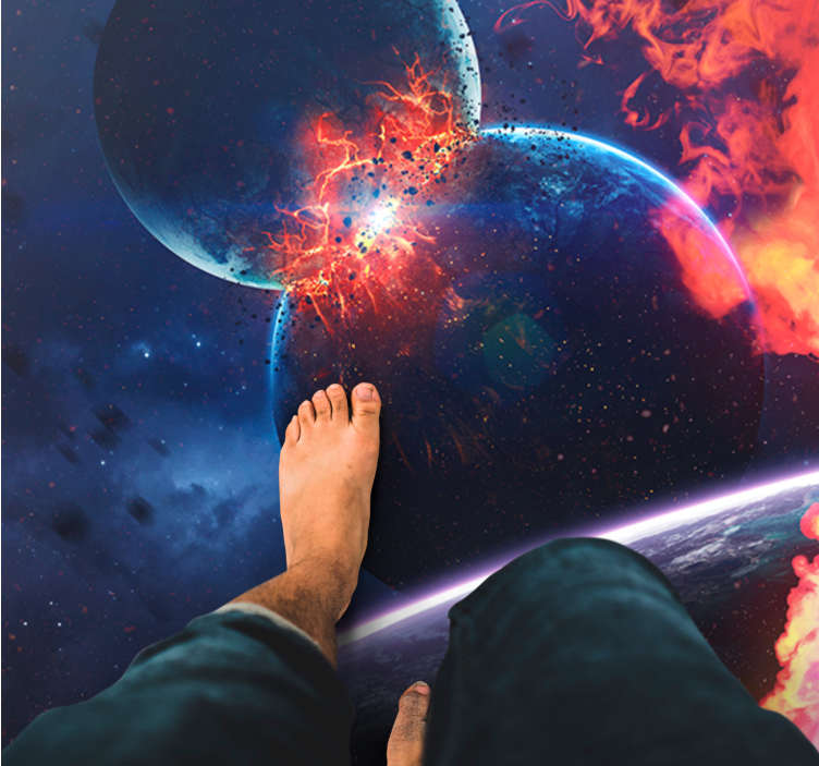 Dywan winylowy w gwiazdki kosmiczna galaktyczna przygoda - TenStickers