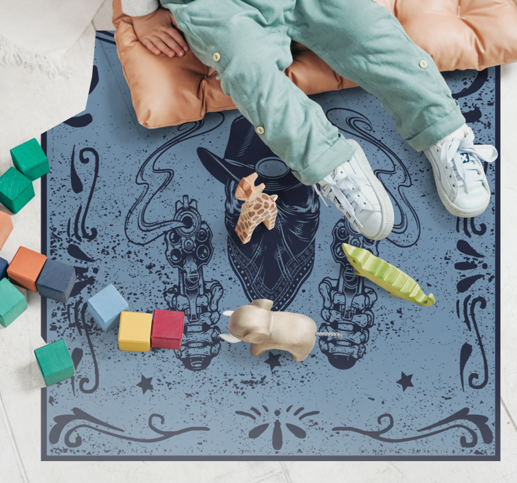 Dywan winylowy z grą obrazy pojedynku kowbojskiego - TenStickers