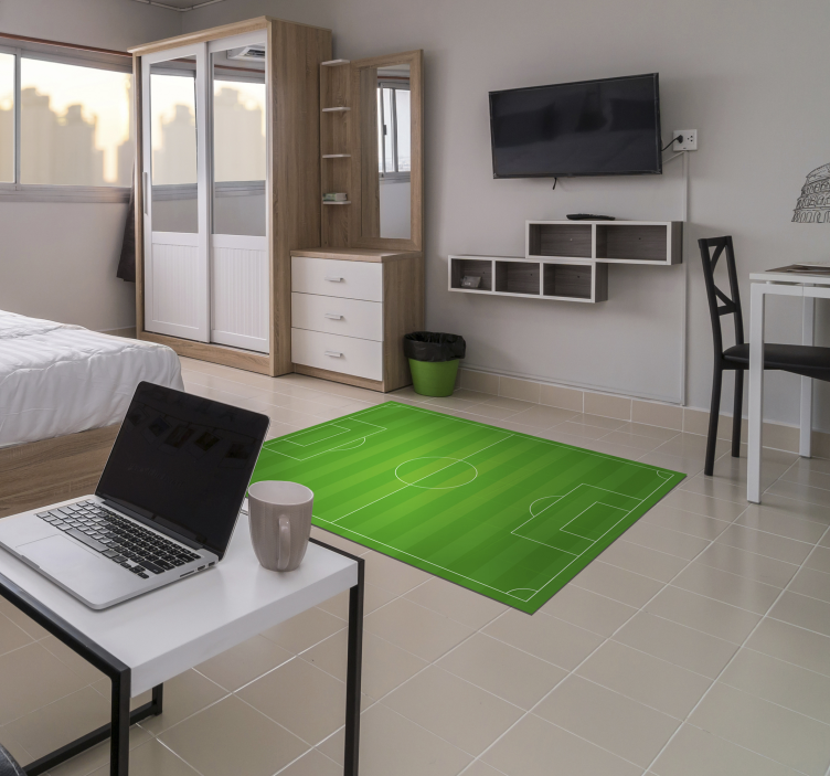 Dywan winylowy z grą koncepcja boiska do piłki nożnej - TenStickers