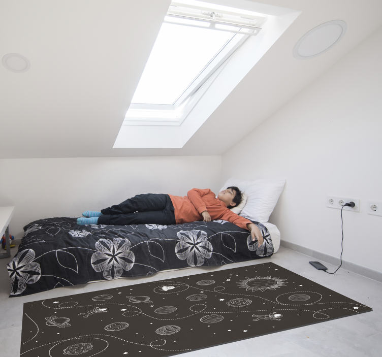 Dywan winylowy z gwiazdami i planetami - TenStickers