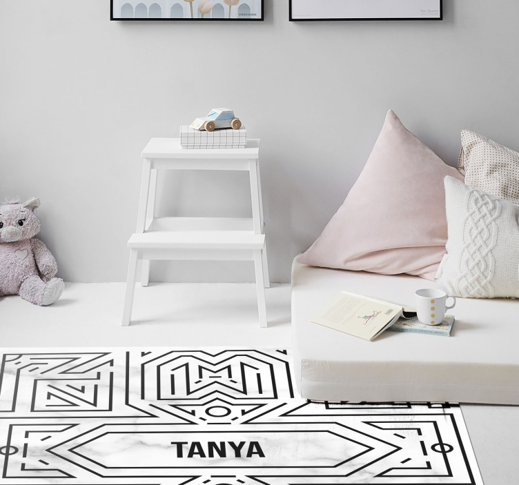 Dywan winylowy dla nastolatków labirynt art déco - TenStickers