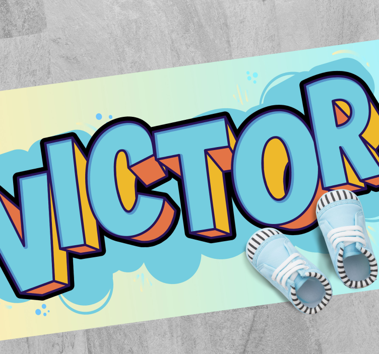 Dywan winylowy z imieniem konfigurowalne tenisówki - TenStickers