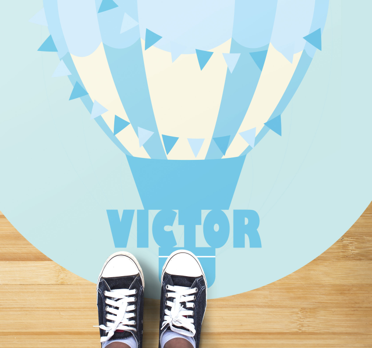 Dywan winylowy z imieniem konfigurowalny balon - TenStickers