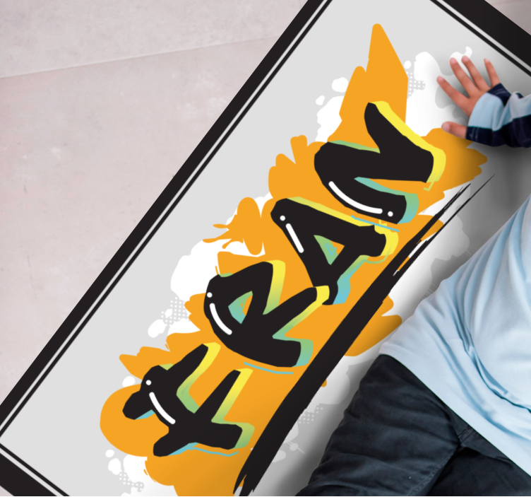 Dywan winylowy z imieniem sztuka nazw - TenStickers