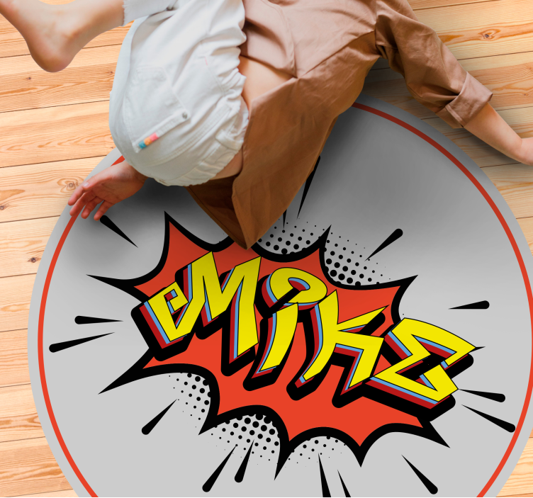 Dywan winylowy z imieniem eksplozja nazw - TenStickers