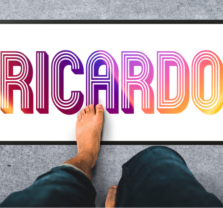 Dywan winylowy dla nastolatków niestandardowa nazwa neonowa - TenStickers