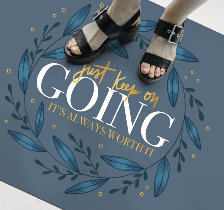 Dywan winylowy napisy po prostu idź dalej - TenStickers