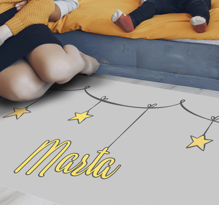 Dywan winylowy z imieniem spersonalizowana gwiaździsta - TenStickers