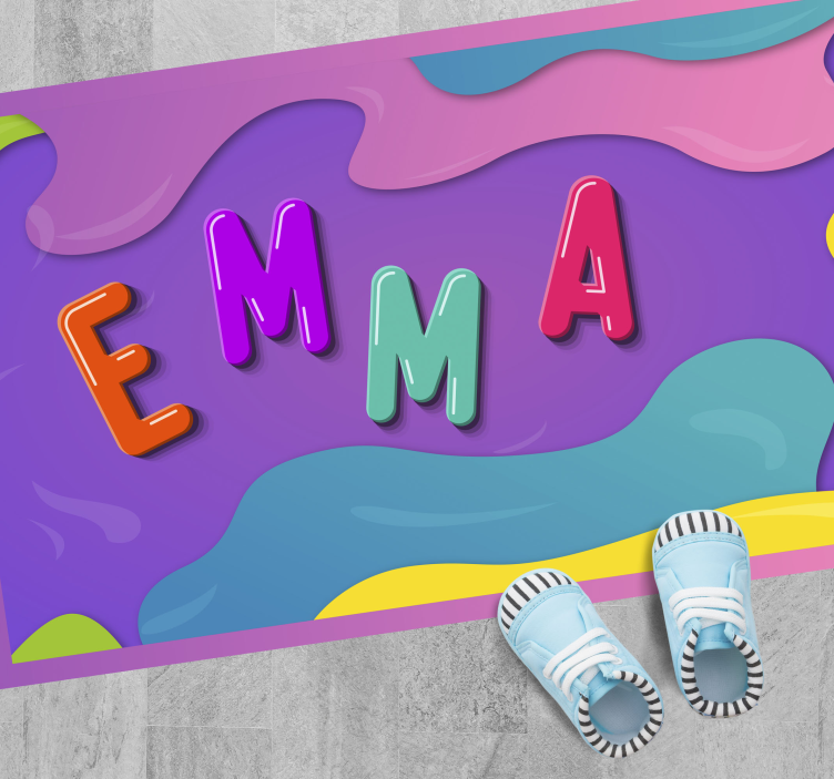 Dywan winylowy z imieniem spersonalizowana nazwa - TenStickers