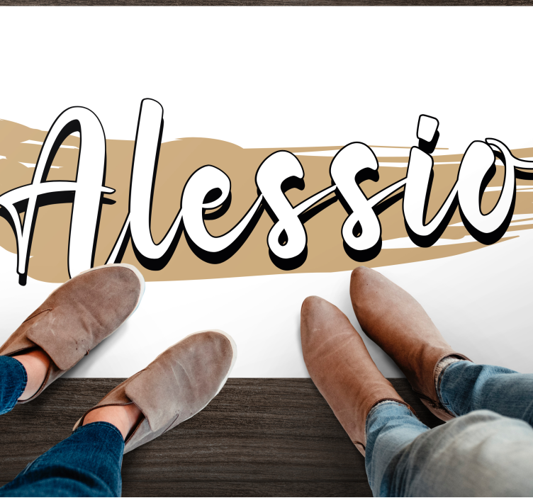 Dywan winylowy z imieniem stylowy abstrakcyjny projekt - TenStickers