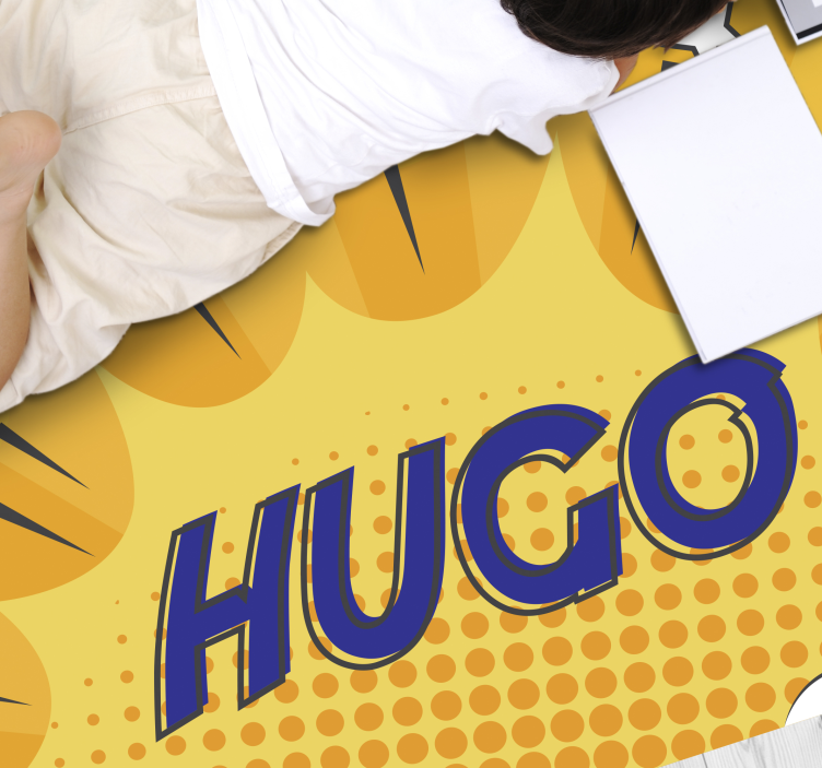 Dywan winylowy z imieniem w heroiczną słoneczną poświatę - TenStickers