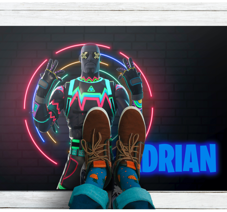 Dywan winylowy z imieniem wyświetlacz znaków neonowych - TenStickers