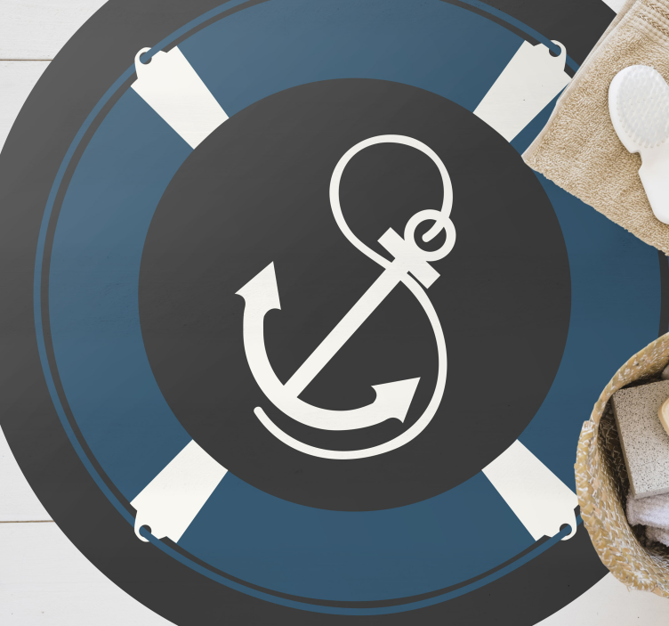 Dywan winylowy z kotwicą - TenStickers